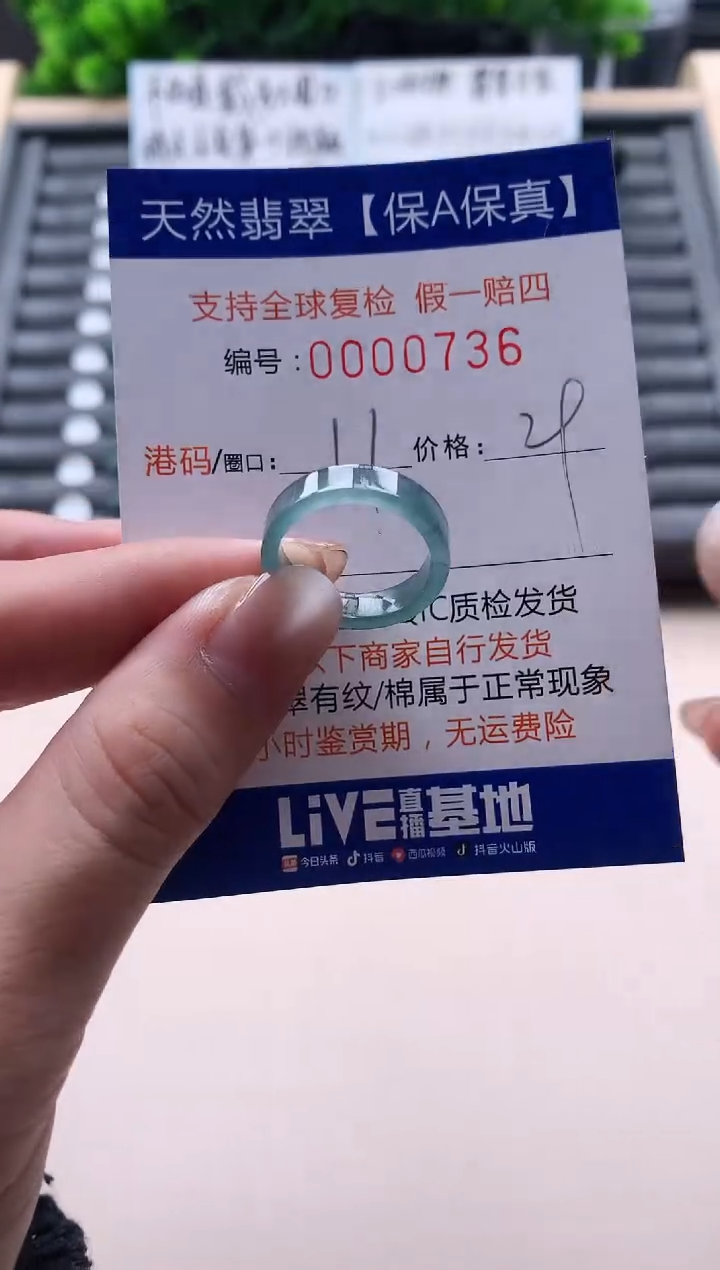 未镶嵌戒指翡翠天然  736