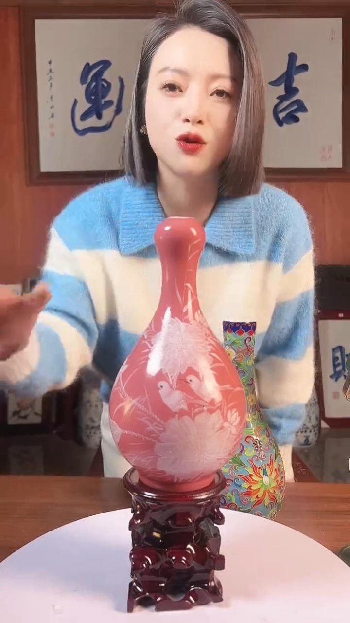 摆件陶景德镇陶瓷青花摆件24