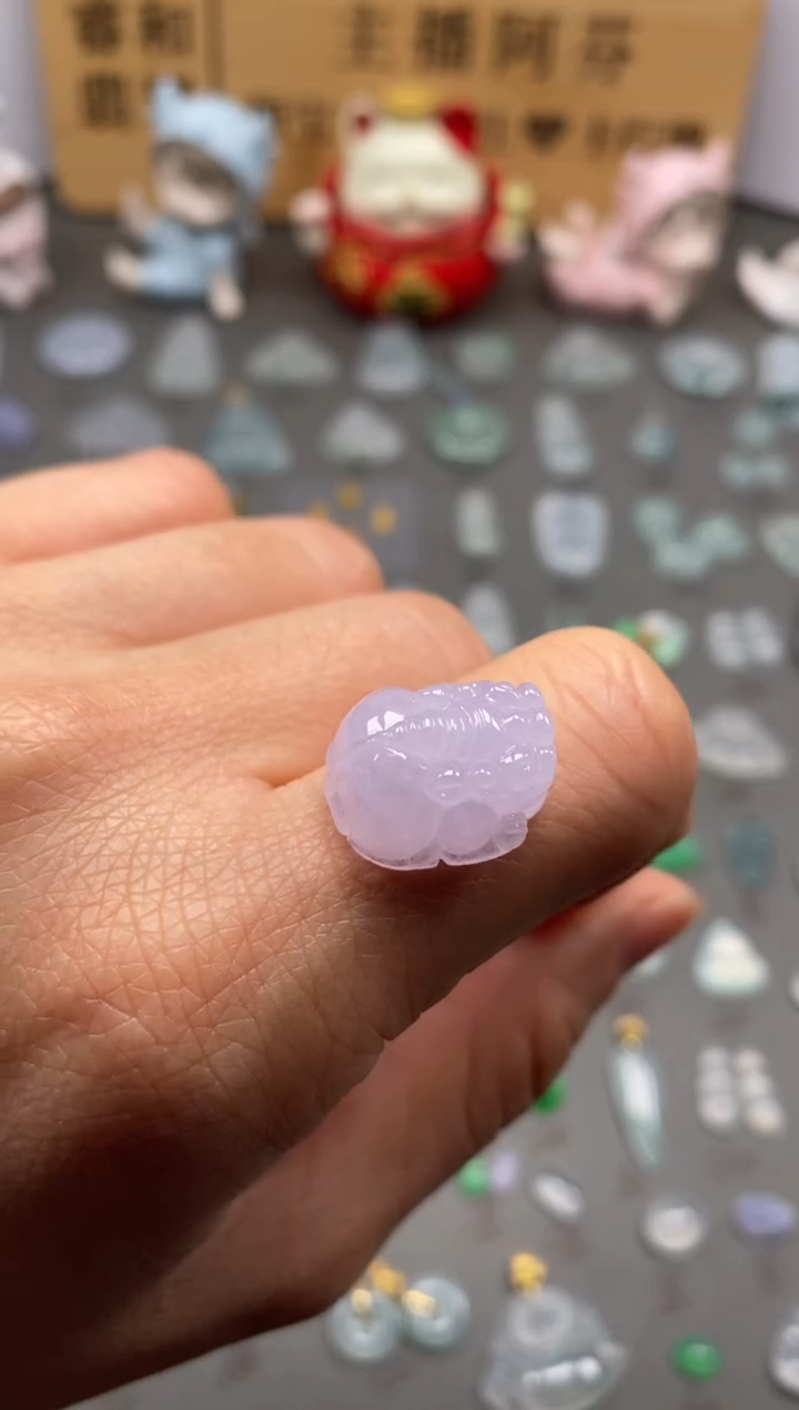 【闪购商品】翡翠颈饰未镶嵌紫貔貅/芬