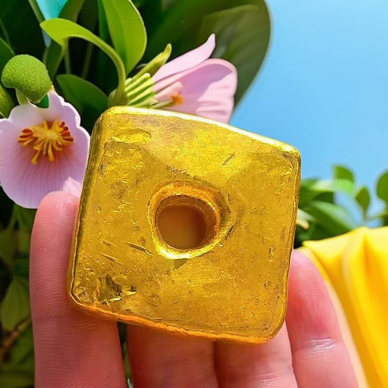 手工锻造实心福四方块9FXBJ