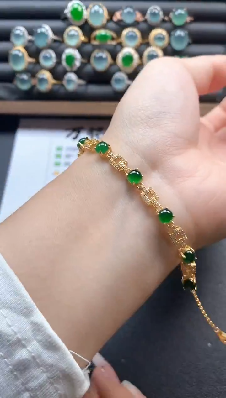 银S925镶嵌戒指翡翠51151-15