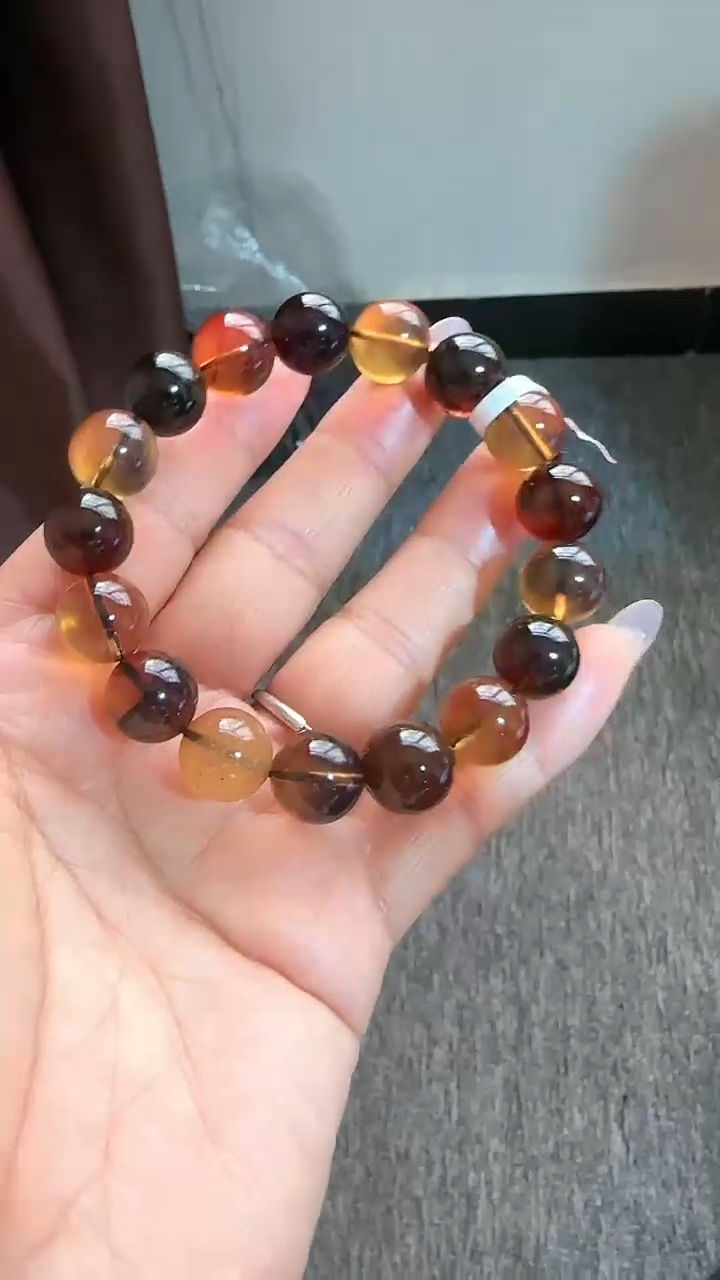 【闪购商品】琥珀手链未镶嵌规格12多宝手串#8