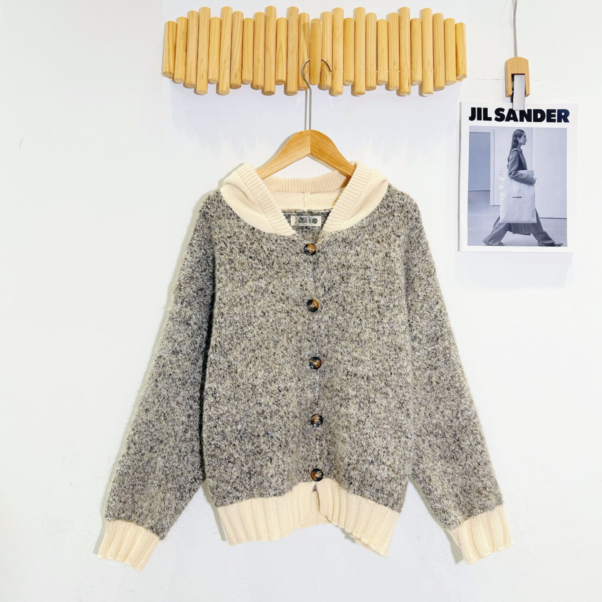 之家毛针织衫女冬季加厚秋季复古休闲粗针外套气质针织208