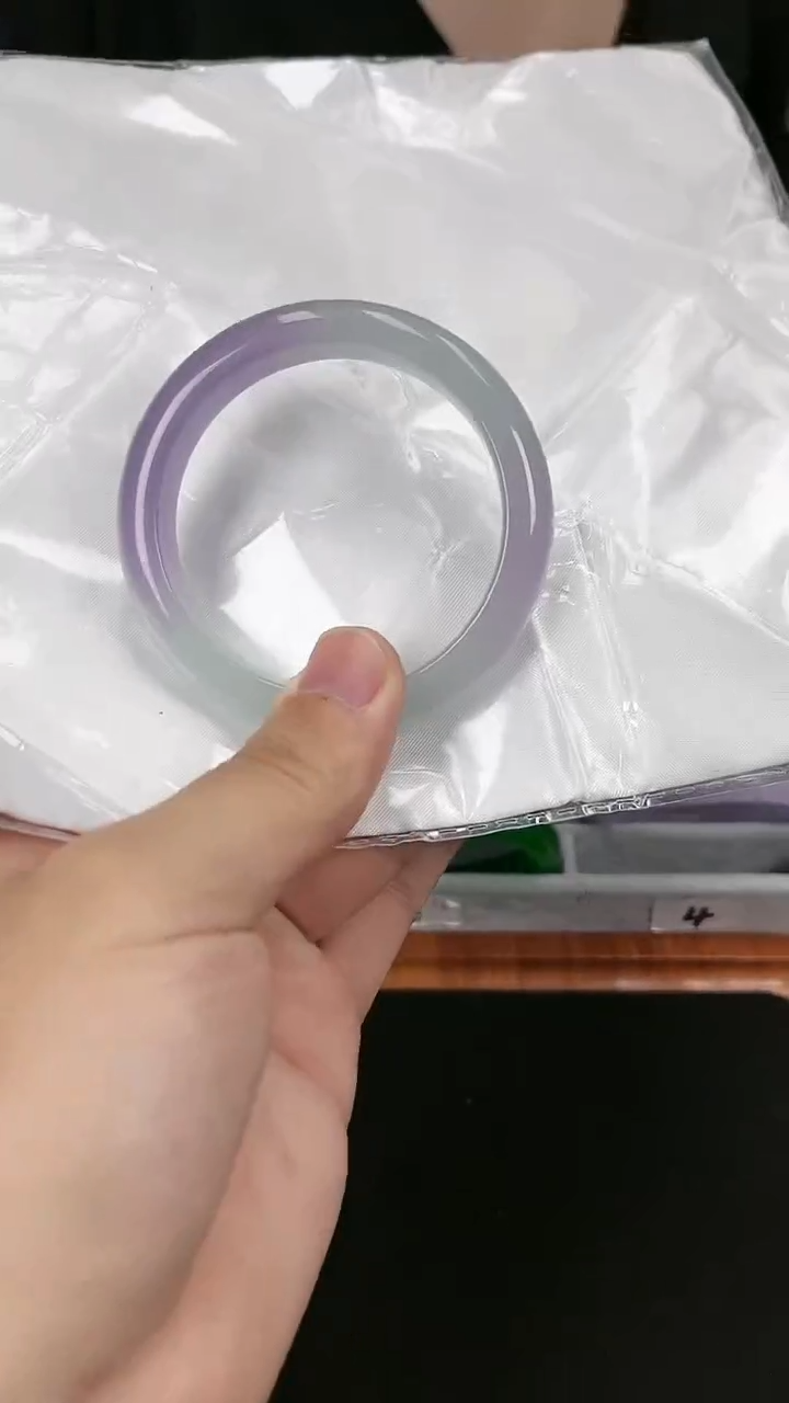 【闪购商品】砖雕s46 冰紫正圈手镯 圈口56