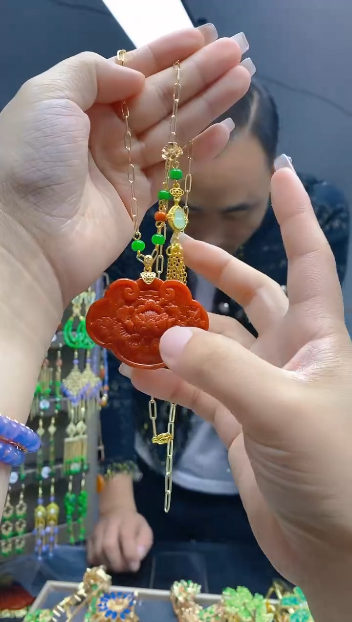 【闪购商品】翡翠耳饰合金250翡翠锁骨链