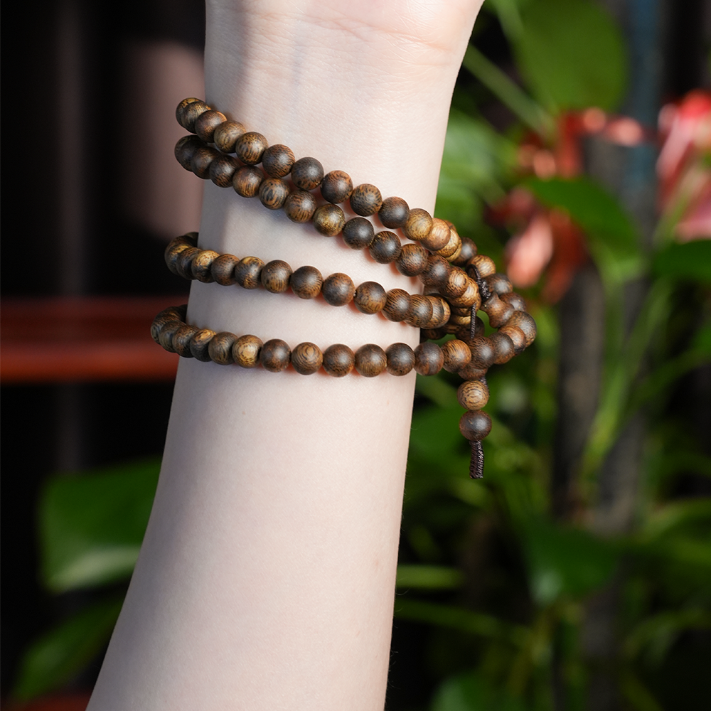 海南莺歌绿棋楠圆珠0.6多圈沉香 15克+多样性发一