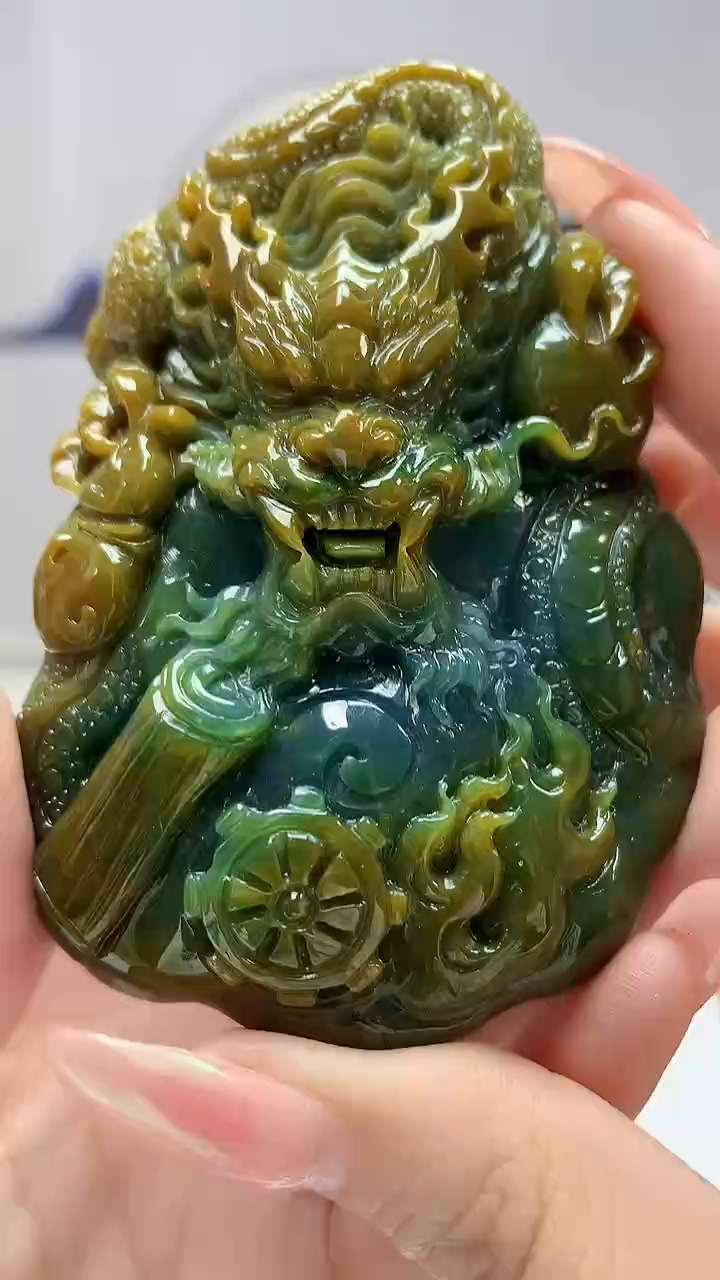 【闪购商品】定制翡翠未镶嵌5152DD-毛货挂件