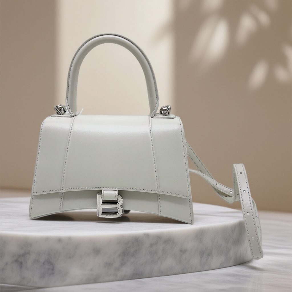 95新 Balenciaga/巴黎世家  白色沙漏包 1726 1683