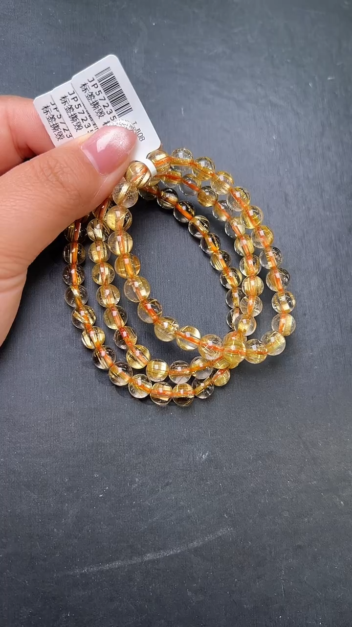 未镶嵌手串水晶钛晶手串7mm+ JP57235 多样性发一