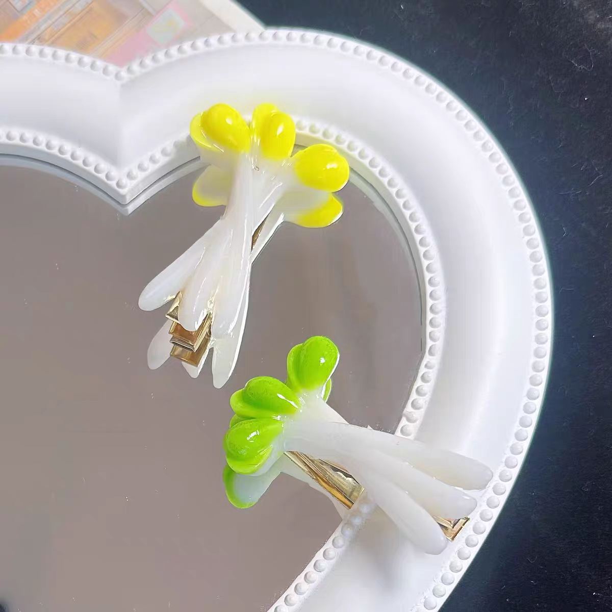 搞怪仿真豆芽发夹仿真食玩发夹