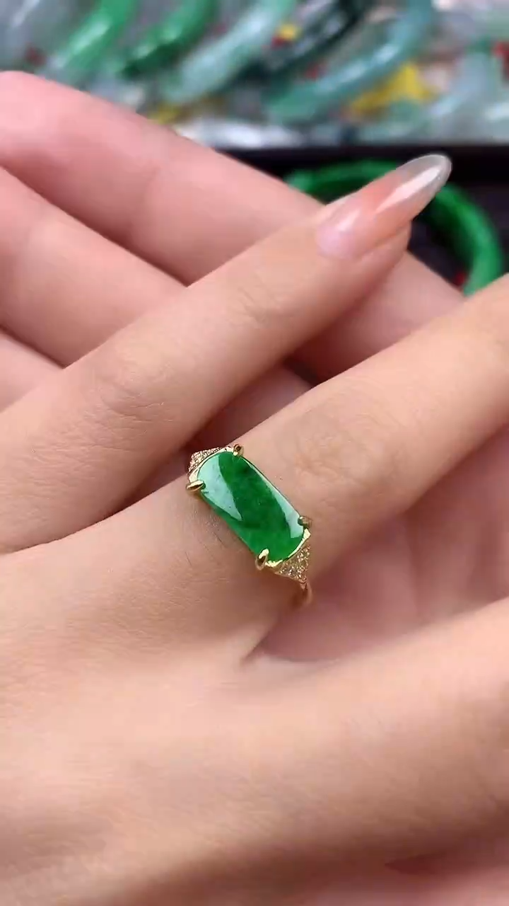 【闪购商品】翡翠戒指银S925镶嵌戒指