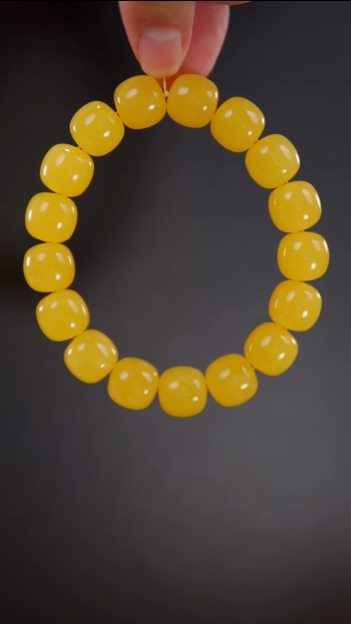 手链琥珀未镶嵌同料老型手串24.11