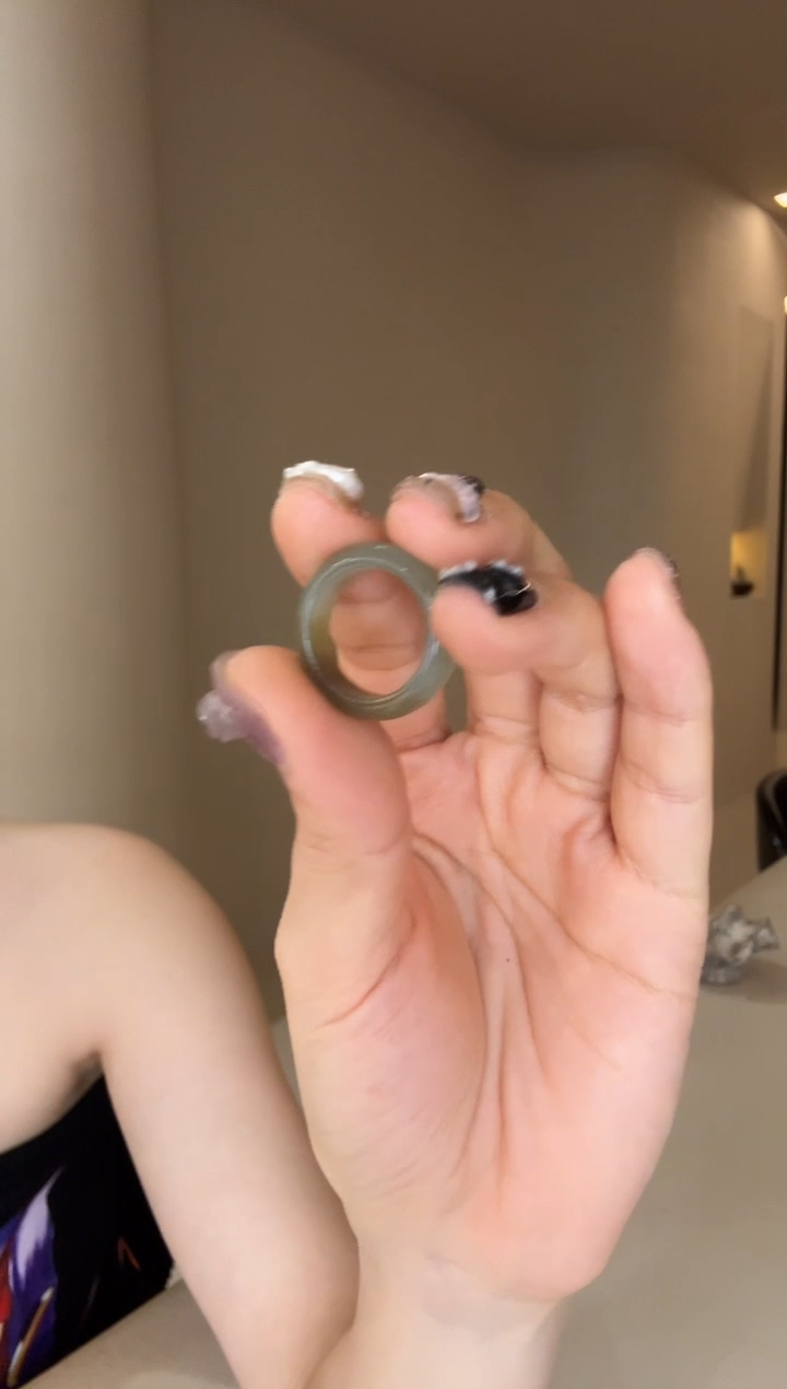 【闪购商品】和田玉戒指未镶嵌21码且末蓝（带糖）