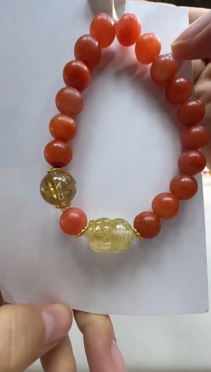 【闪购商品】南红玛瑙手串合金宝山南红