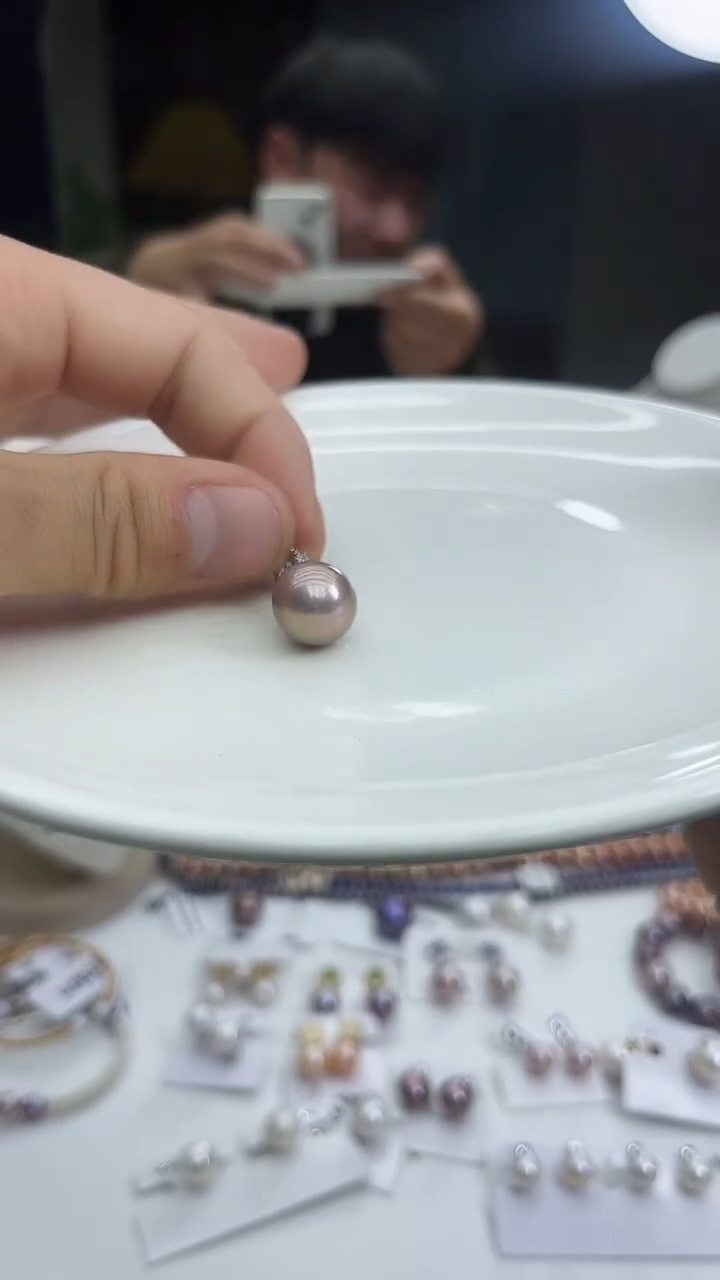 未镶嵌吊坠淡水珍珠紫色系奶嘴扣