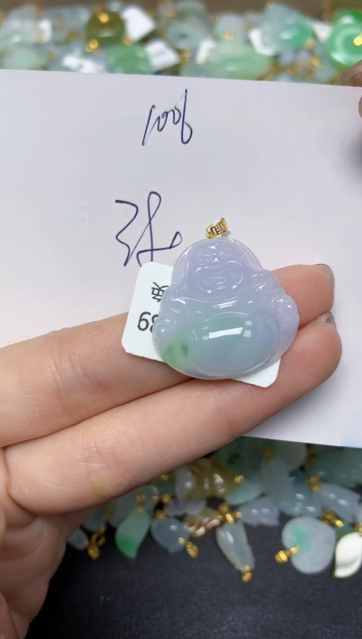 【闪购商品】翡翠颈饰18K金镶嵌 天然翡翠A货