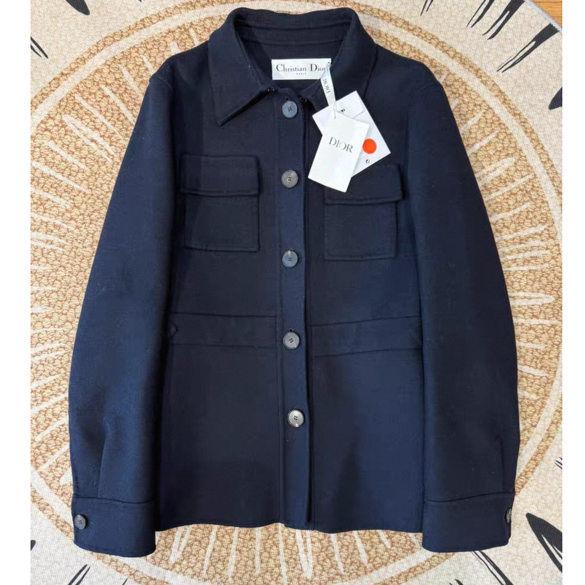 99新 DIOR/迪奥 Dior 藏蓝色翻领单排扣外套36