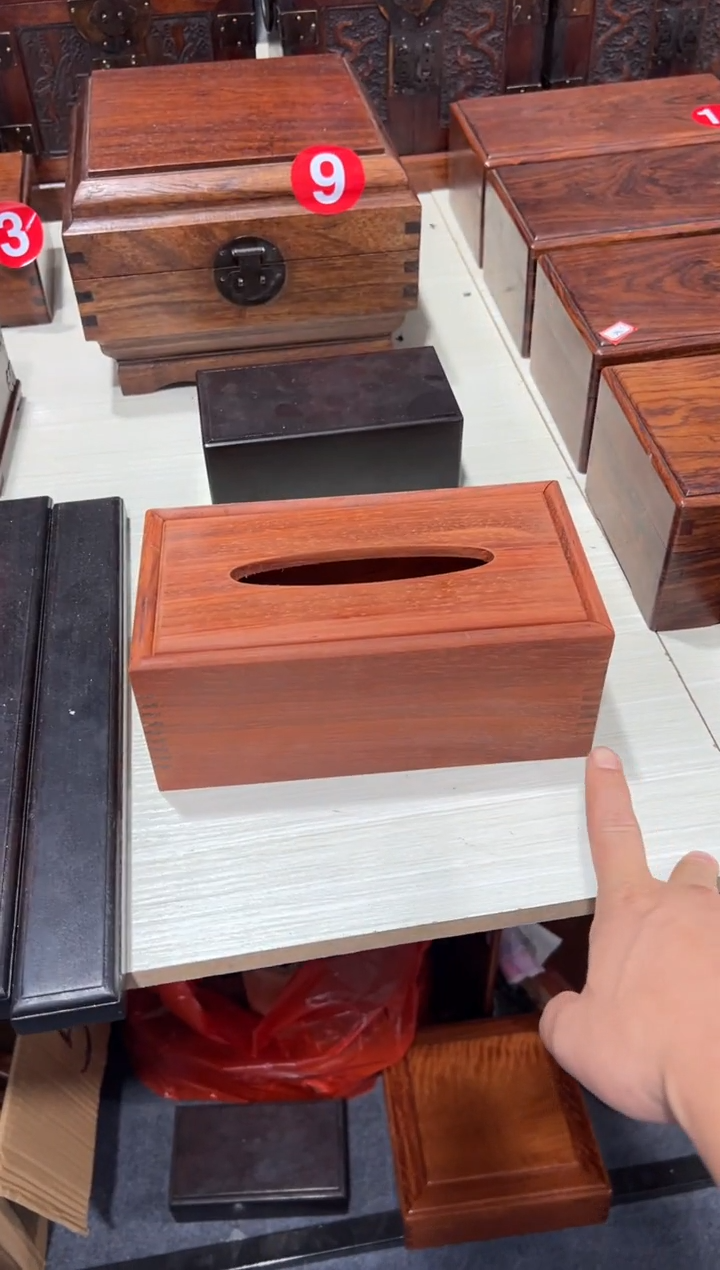 木木 邵氏紫檀纸巾盒无漆无蜡新