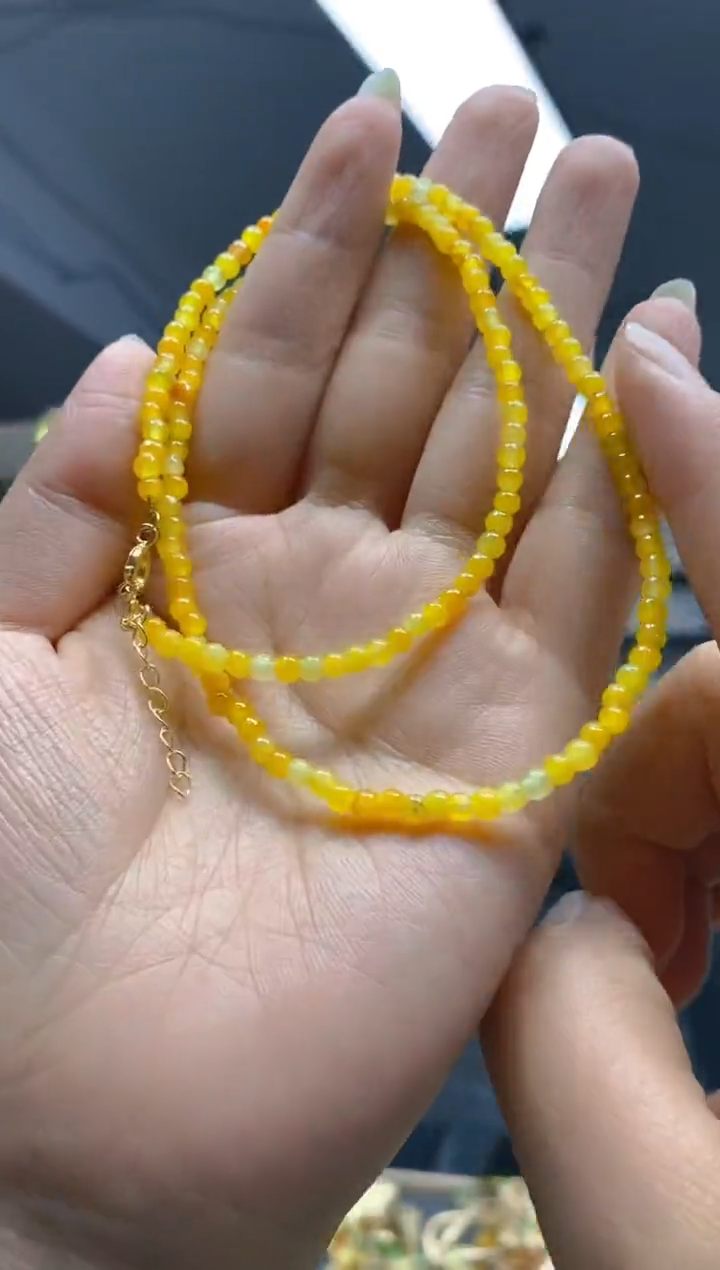 翡翠合金耳饰0271翡翠锁骨链