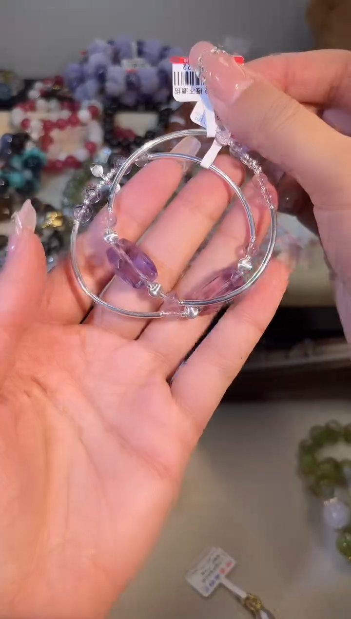 银S925镶嵌手链水晶k012多样性发货一件