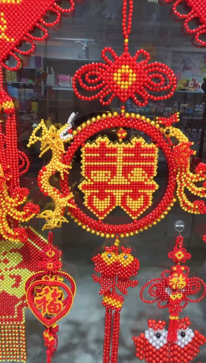 玻璃龙凤喜材料包