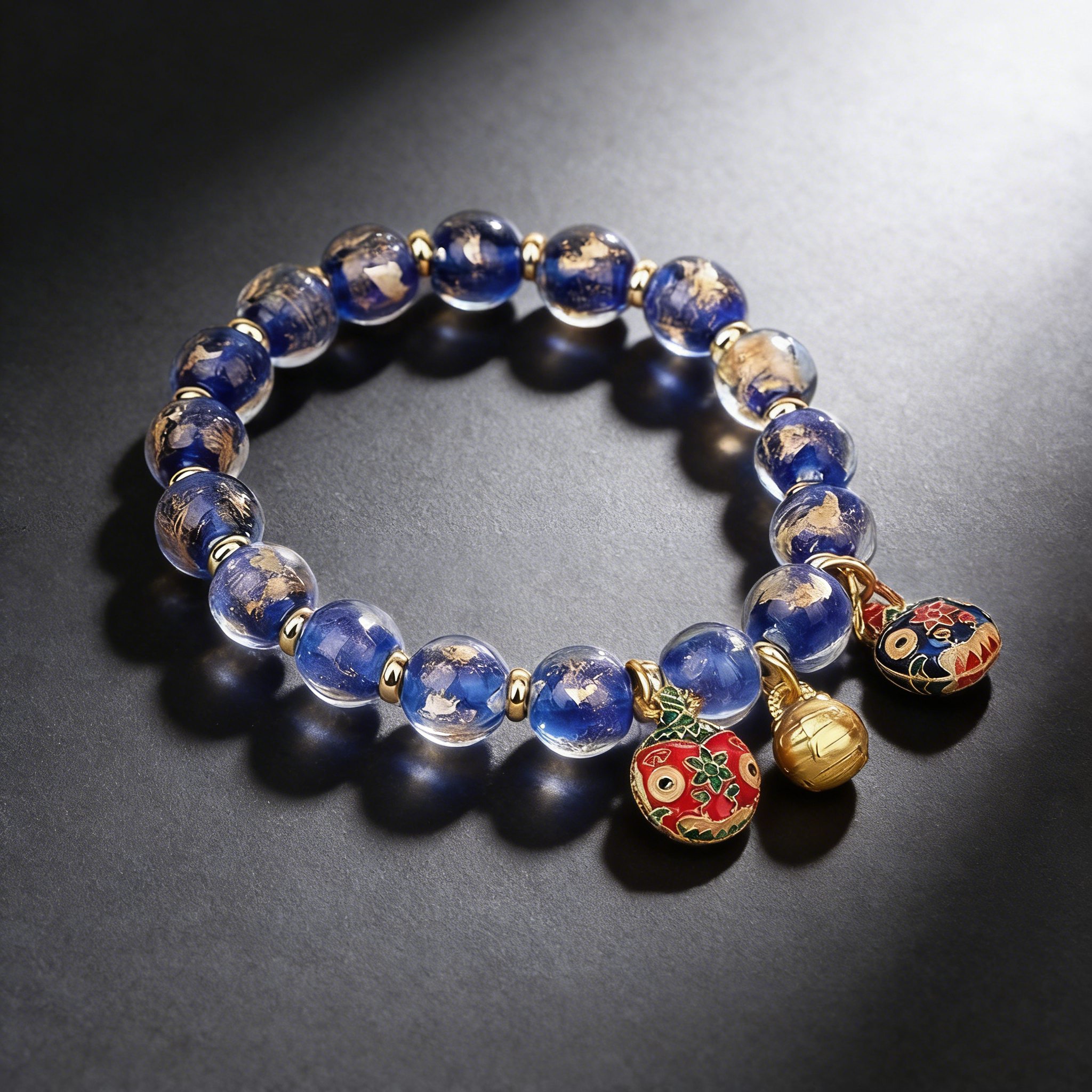 非金属陶瓷手链 004手链星垂碧海金兽手链