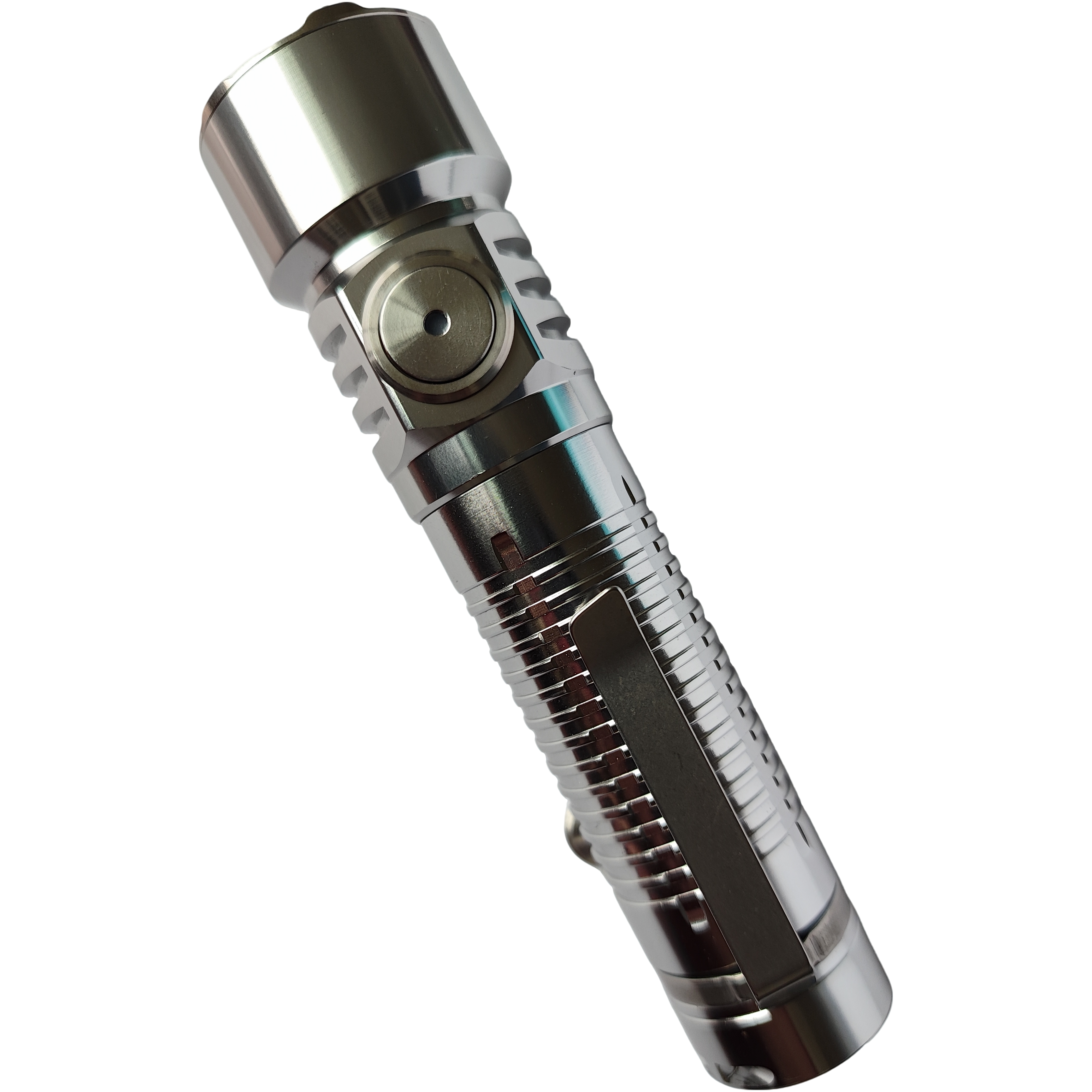 视睿 E35 不锈钢 户外强光防身便携登山夜钓露营工地检修手电筒