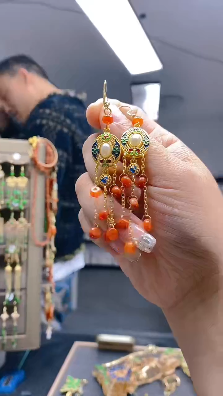 【闪购商品】翡翠耳饰合金353翡翠耳钩