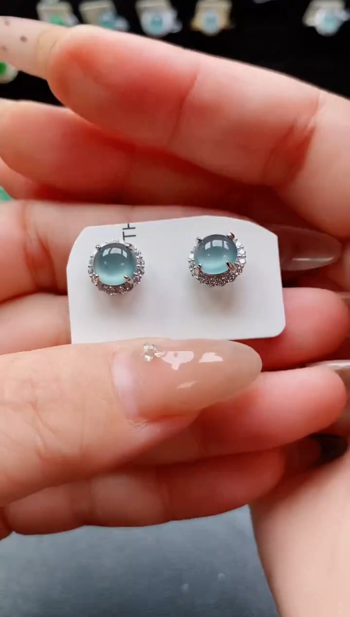 银S925镶嵌戒指翡翠1