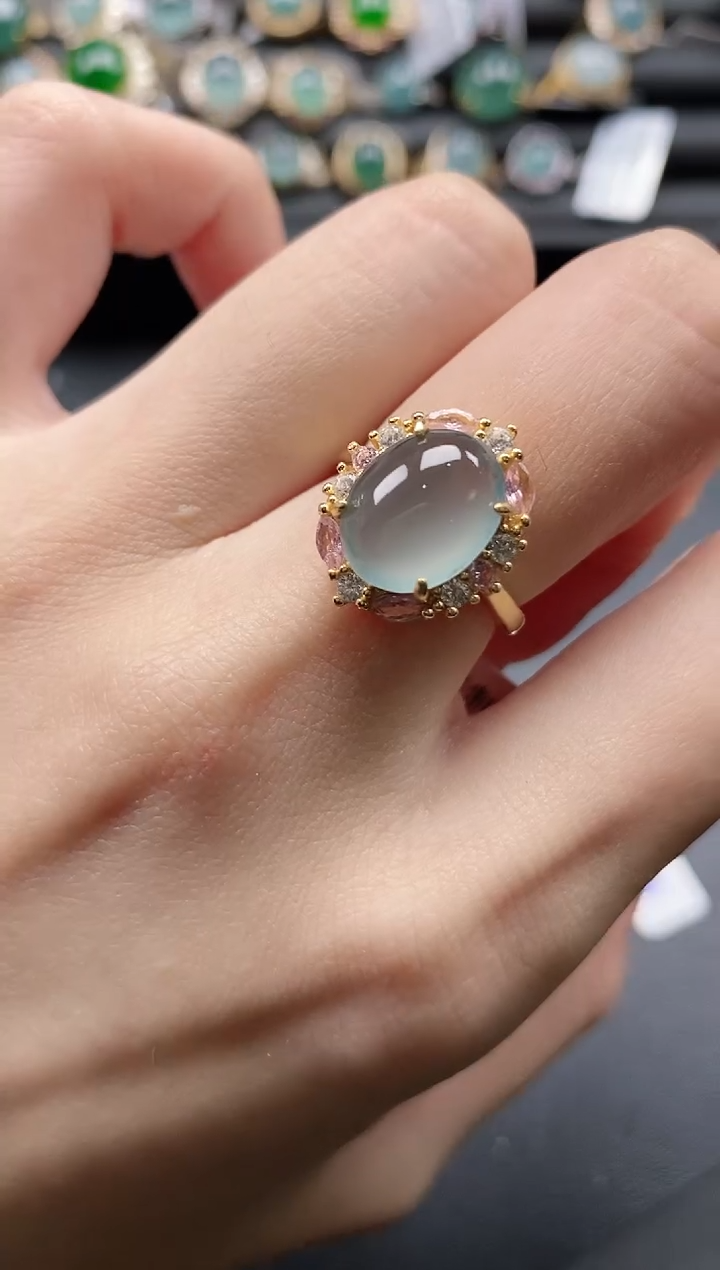 【闪购商品】翡翠戒指银S925镶嵌1111