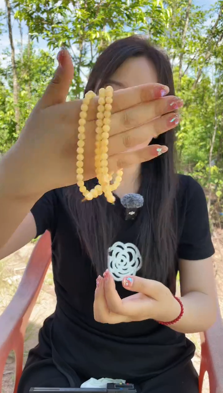 乌木类端景台017海南塑料0.6*108全黄串摆件木木