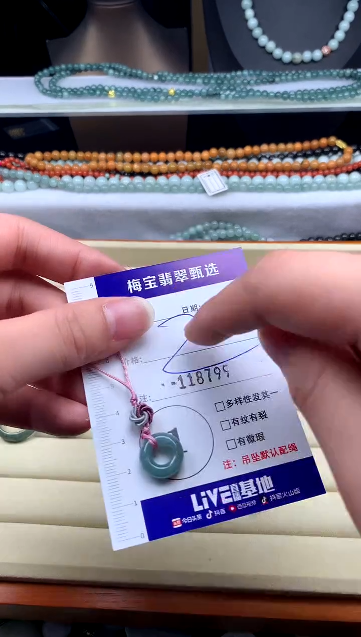 颈饰未镶嵌翡翠福利不退换，微瑕不影响佩戴介意勿拍！2