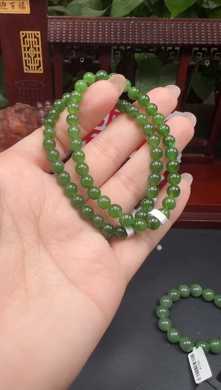 未镶嵌手串和田玉手串XH054多样性发其一