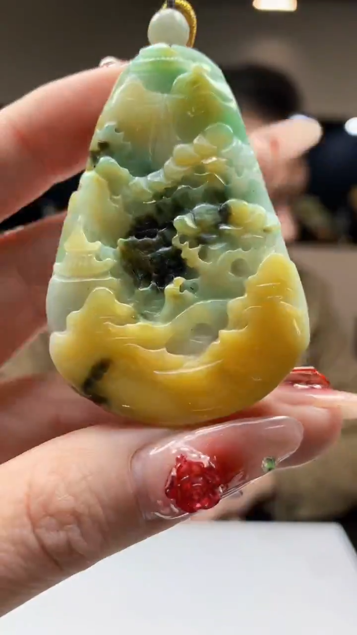 【闪购商品】定制翡翠未镶嵌1030ry-毛货挂件17