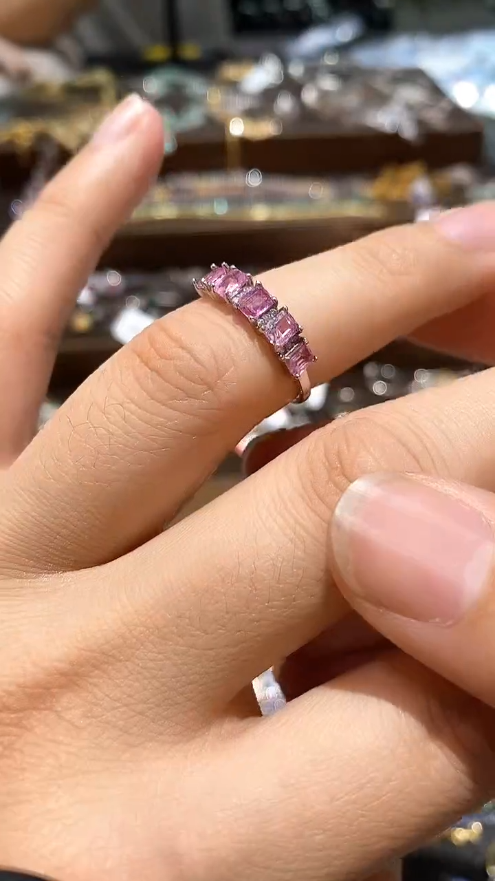 【闪购商品】蓝宝石戒指银S925镶嵌戒指