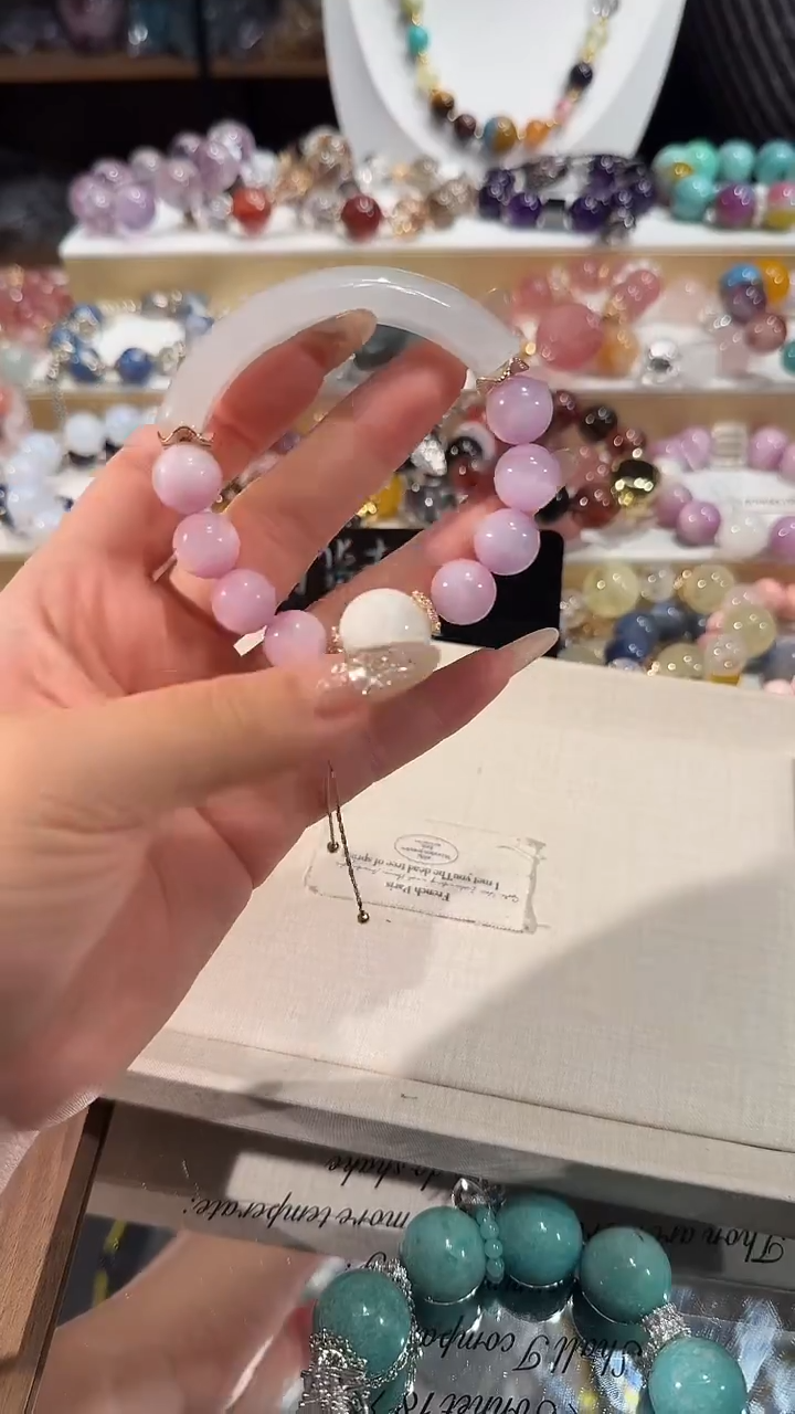 未镶嵌锂辉石手串多样性发一