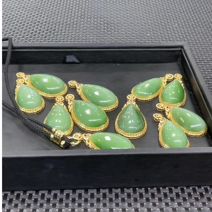 【老郑家】18K镶和田玉挂件 多样性发一件不带链