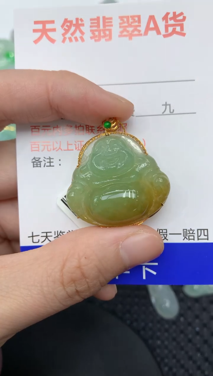 【闪购商品】翡翠颈饰18K金镶嵌11111111111