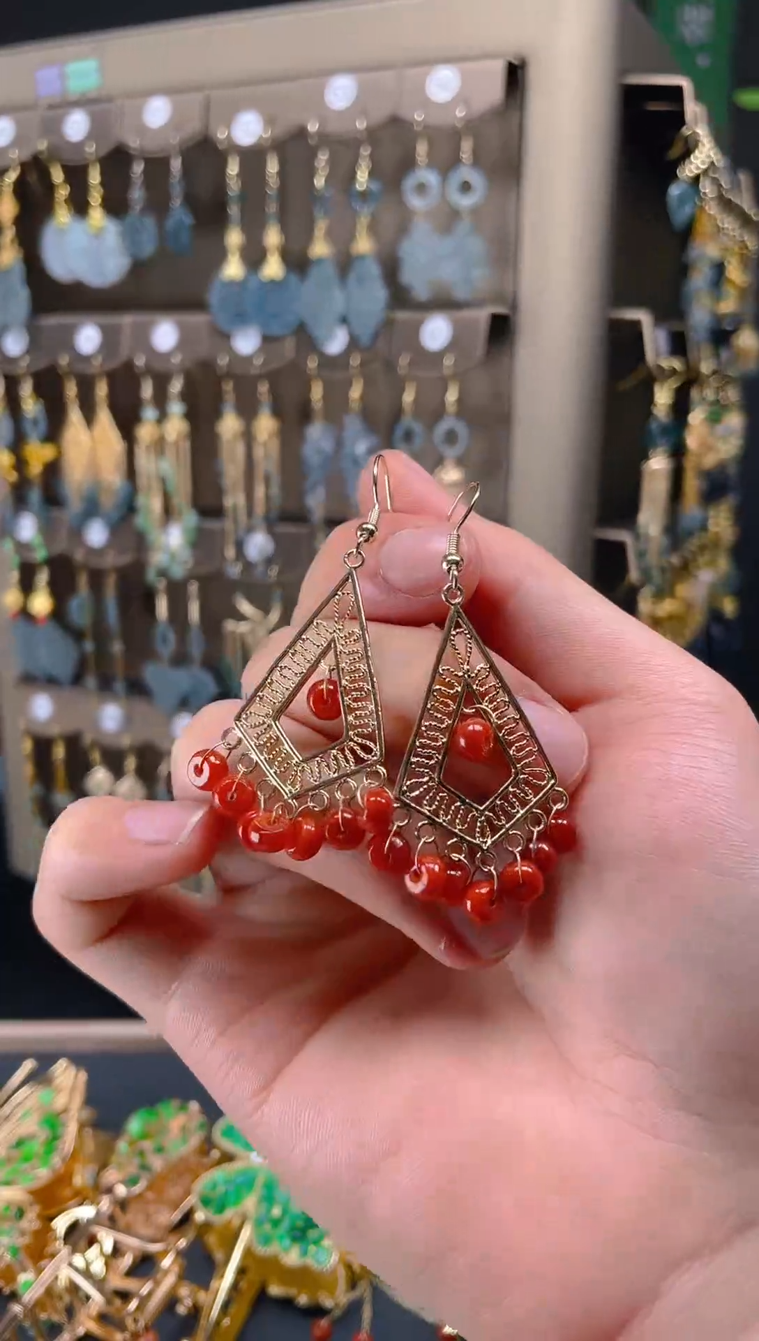 【闪购商品】翡翠耳饰合金090翡翠饰品