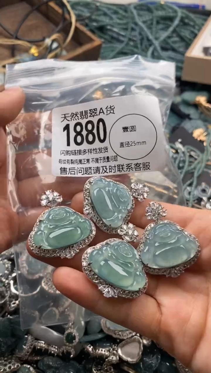 【闪购商品】翡翠颈饰未镶嵌多样性发其一1880