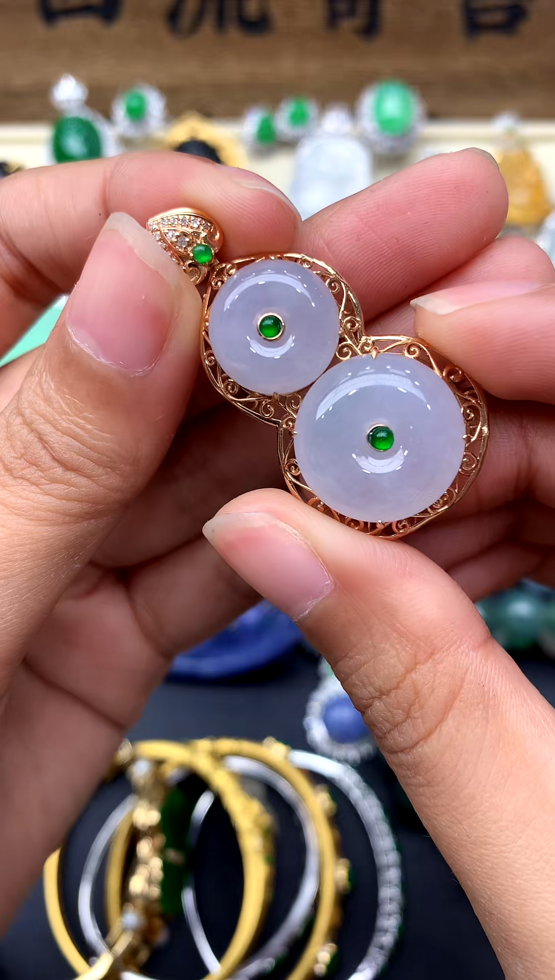 【闪购商品】翡翠颈饰18K金镶嵌229-中国好珍宝