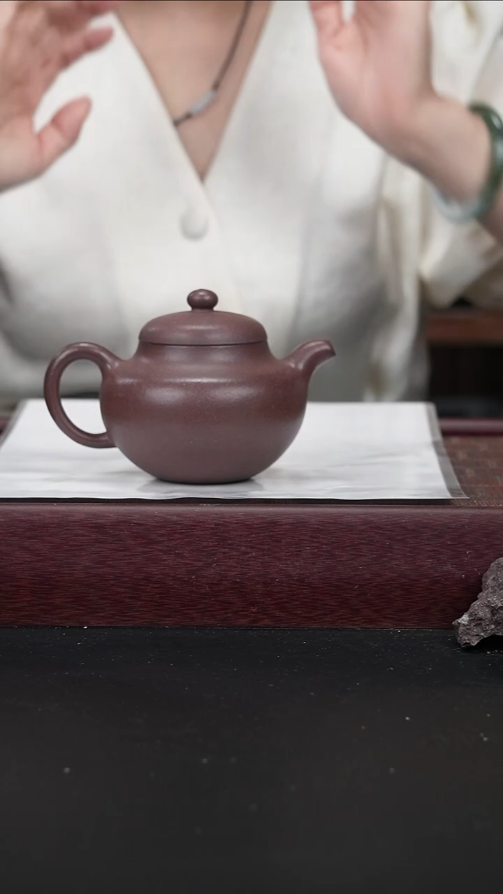 茶壶紫砂yz桃花泥  柿圆220CC