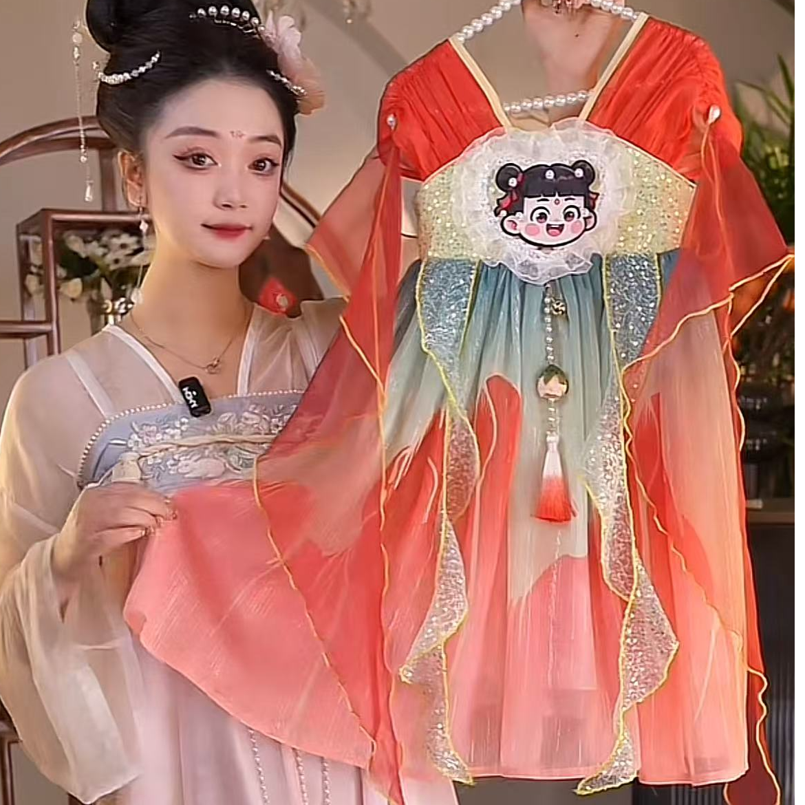 W【混天绫】2025新款女童国风仙气中国风夏季休闲汉服裙2568