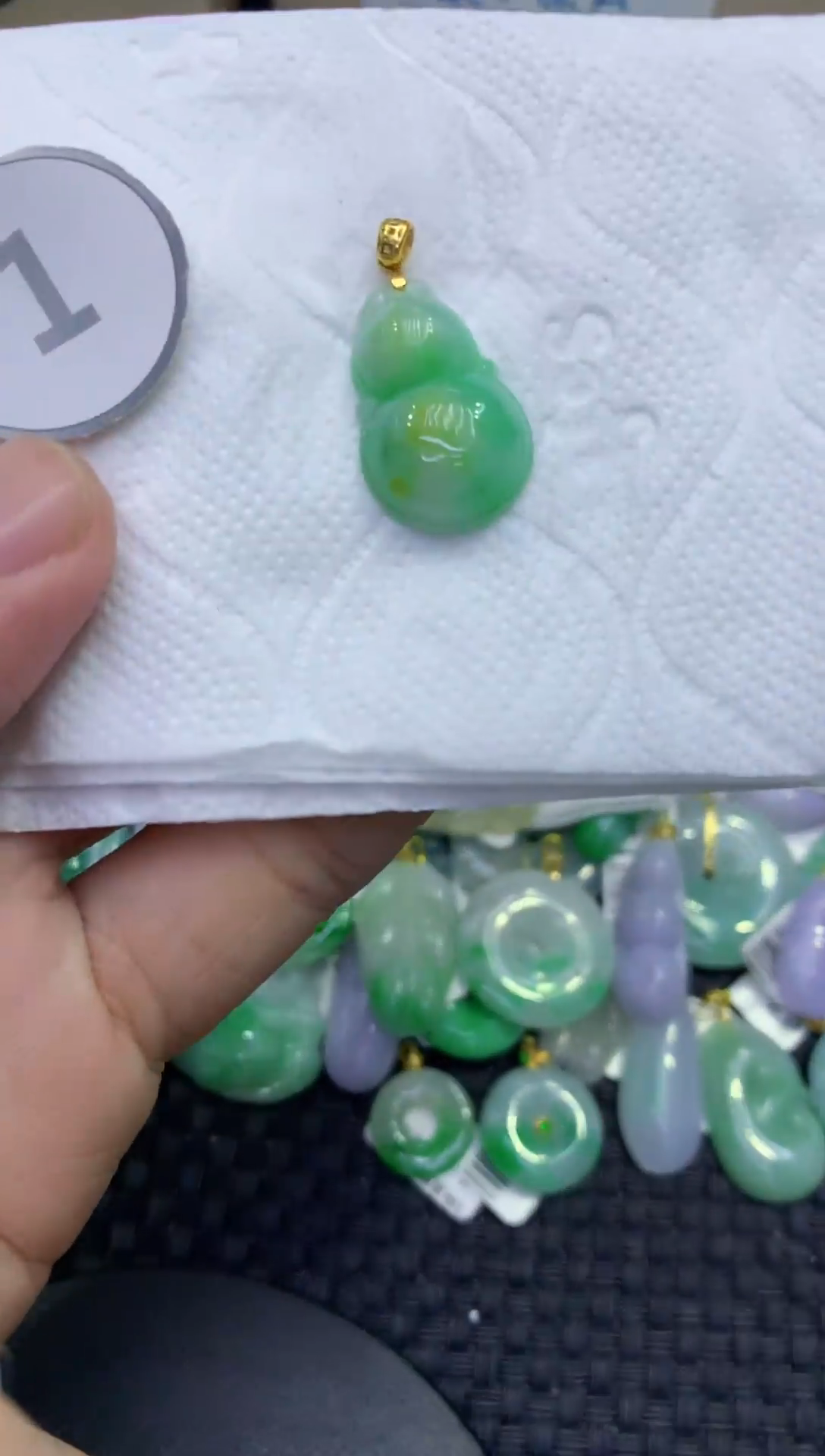 颈饰未镶嵌翡翠天然缅甸A货翡翠