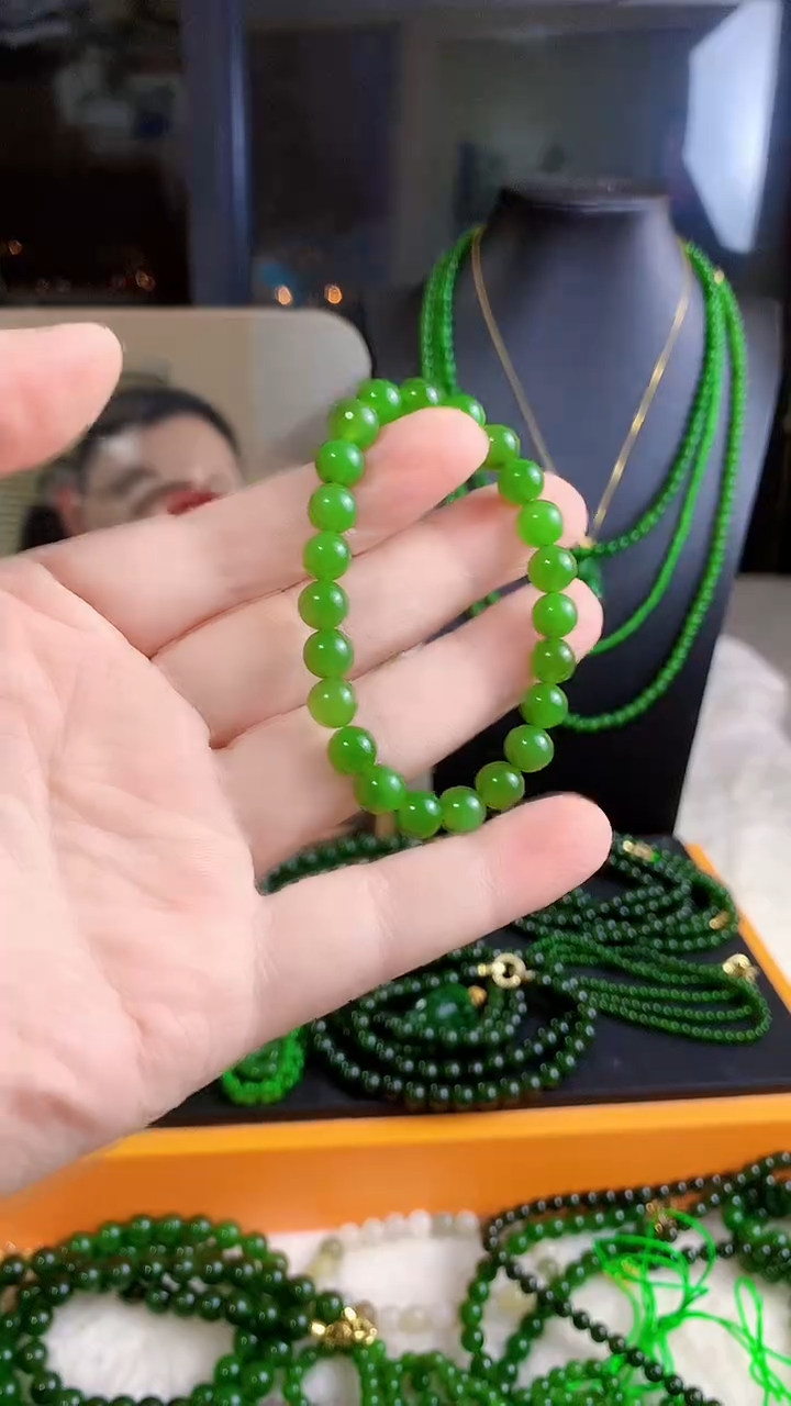 手链未镶嵌和田玉（碧玉）8