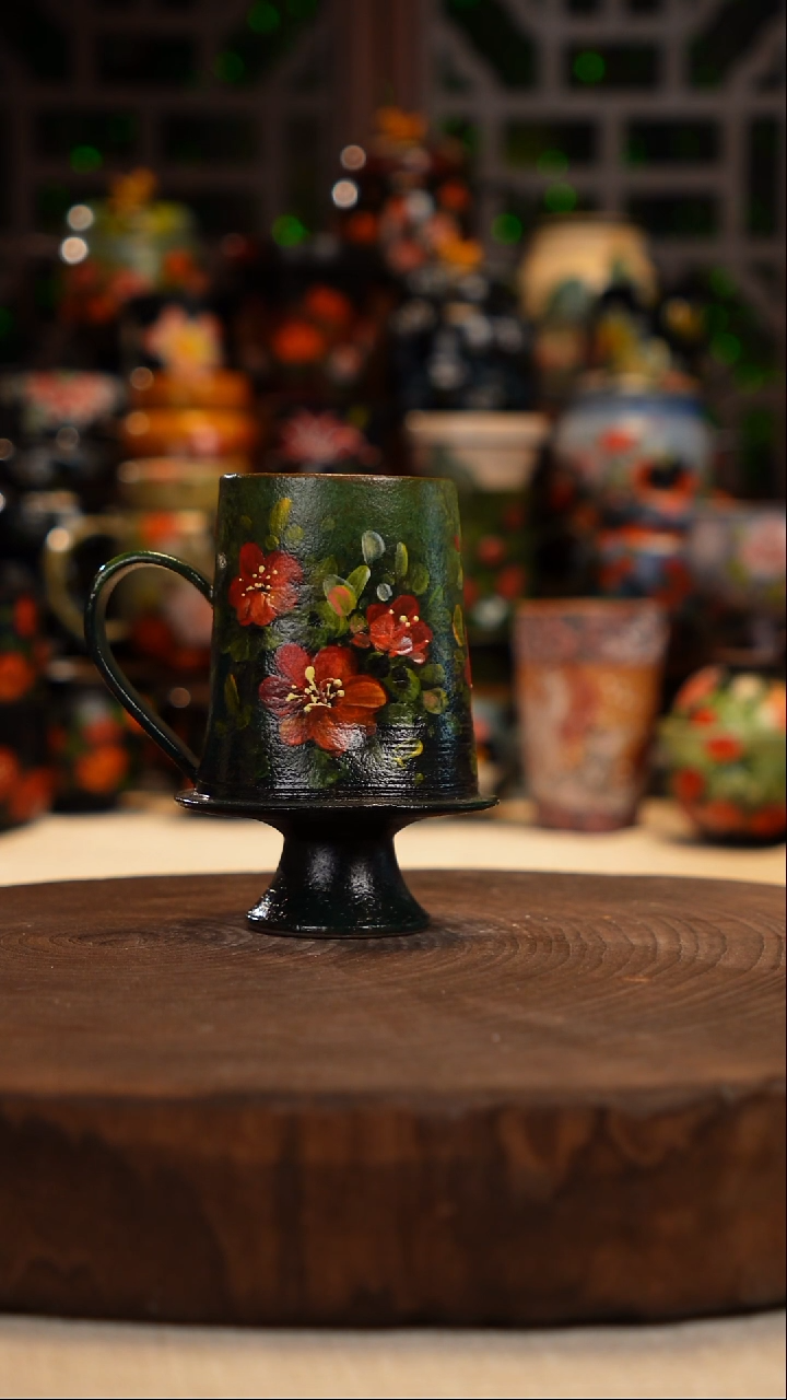 油画   手绘釉下彩