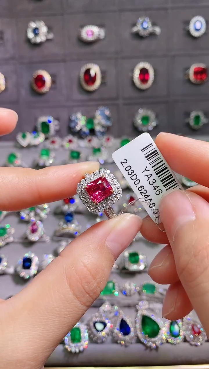 【闪购商品】尖晶石18K金戒指18K金镶嵌两用款