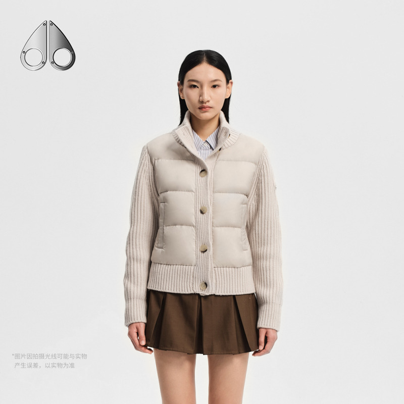 【秋冬新品】MOOSE KNUCKLES 女士小剪刀羽绒鹅绒拼接夹克M34LK651A