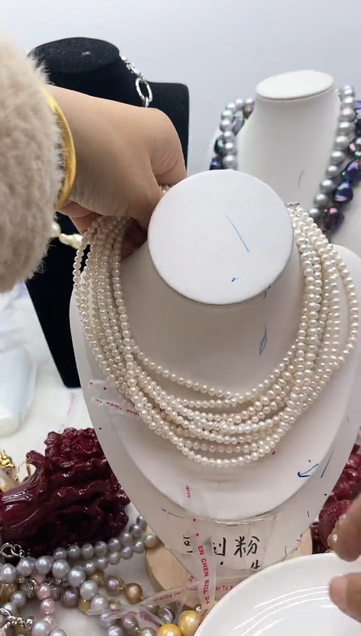 【闪购商品】淡水珍珠颈饰钛钢187