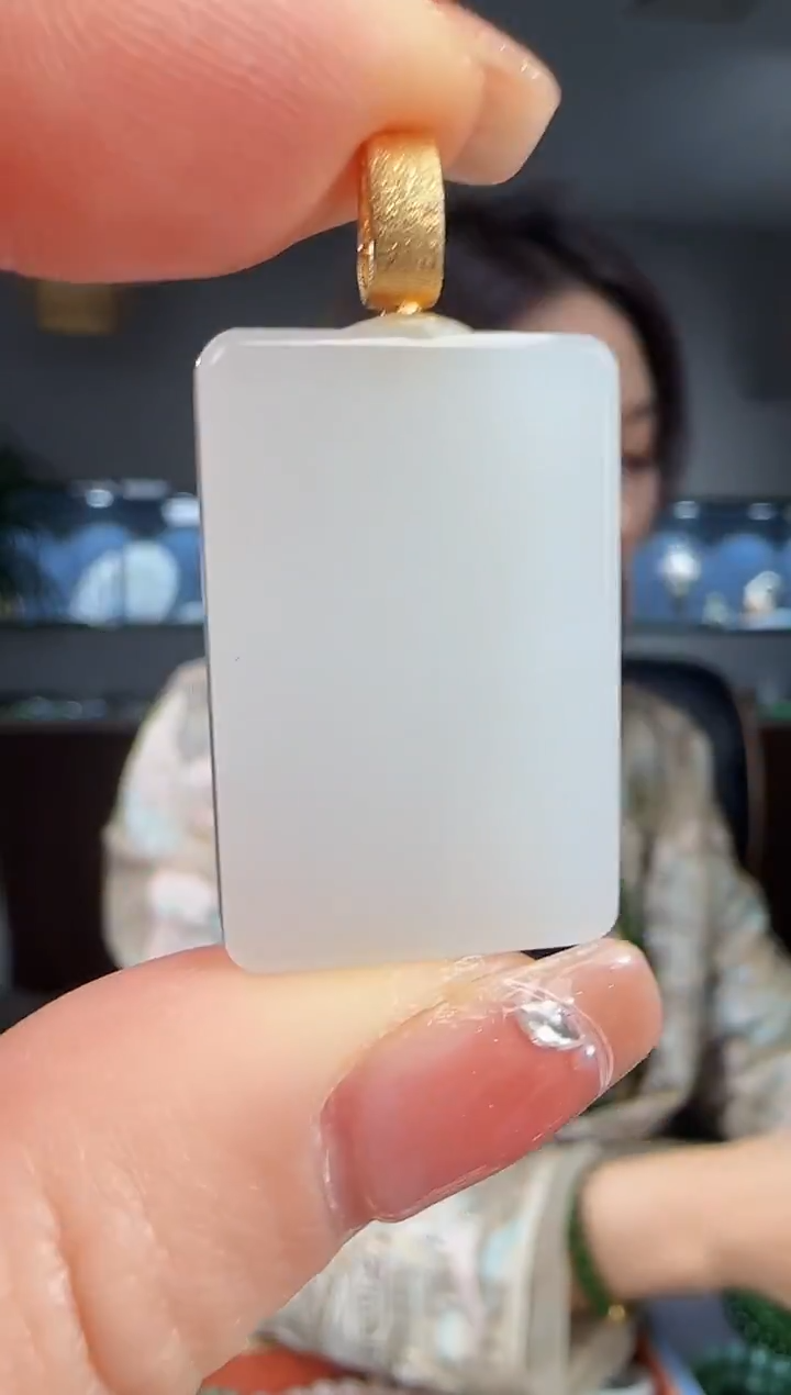 吊坠(不含链)银S925镶嵌和田玉1